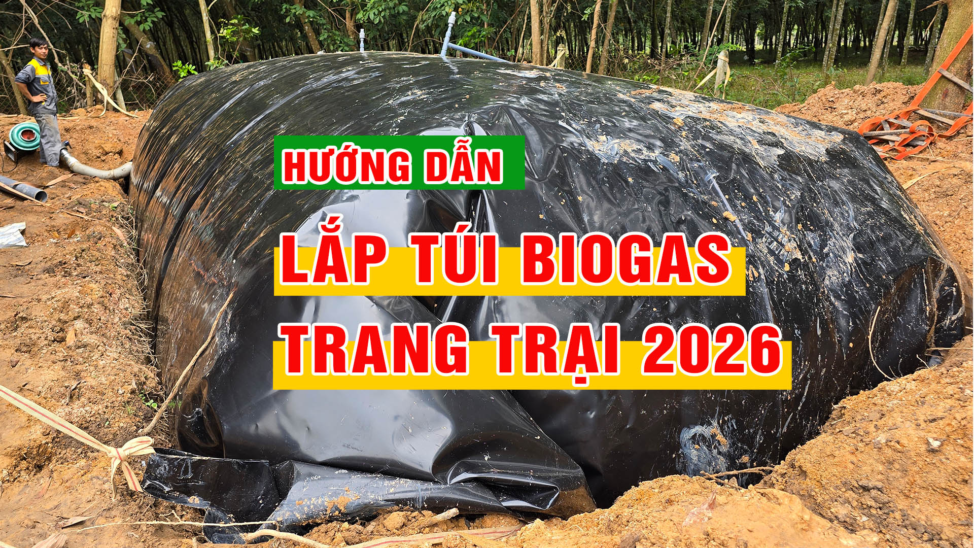 Hướng dẫn lắp túi biogas trang trại từ A-Z năm 2026